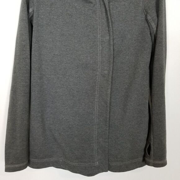 Lululemon Women's Awareness Wrap Jacket with Hood Sz 4 Snap Gray Pink Athletic - Picture 3 of 9